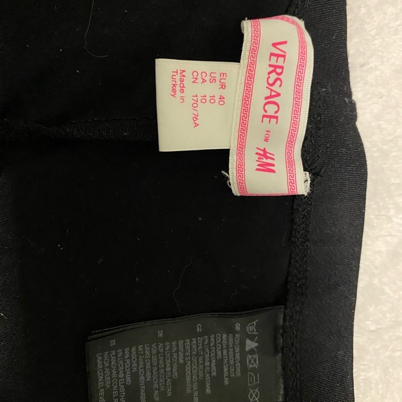Versace for H&M black leggings size US 10 - Picture 3 of 3
